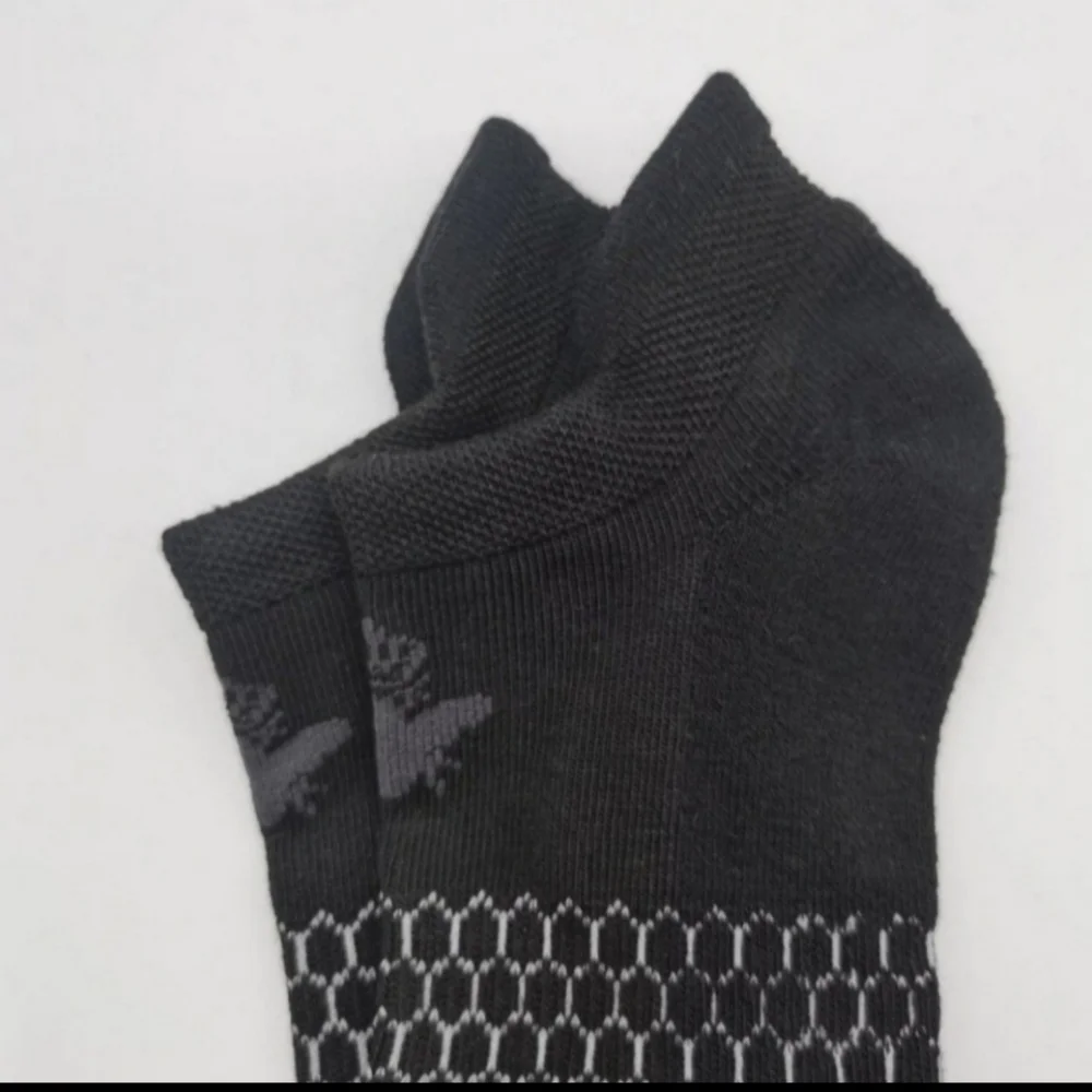 Bombas Ankle Socks Large 3 Pair Unisex Womens & Mens Honeycomb Black/Grey BNWT - Picture 10 of 12
